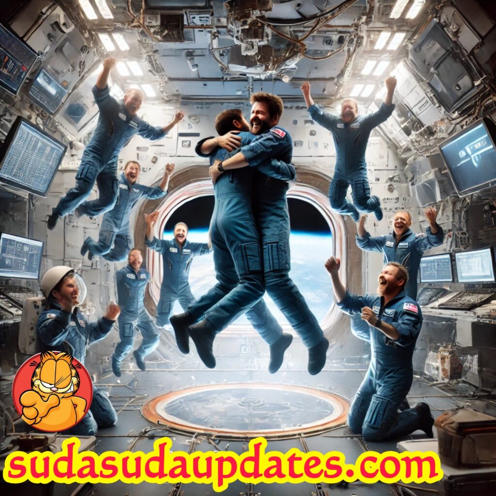 விண்வெளியில் சிக்கித் தவித்த இருவரும் பூமிக்கு பயணம்